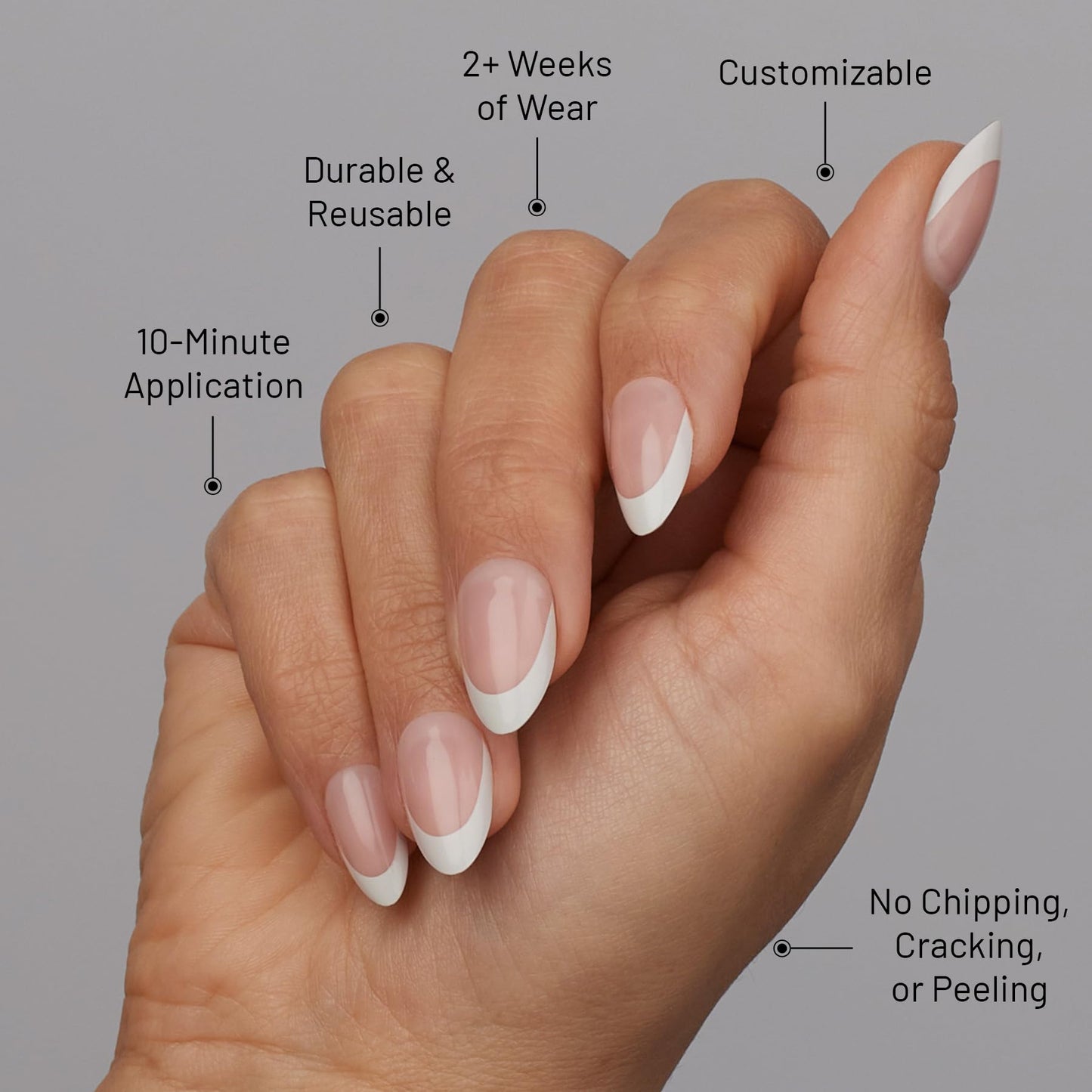 Lilac St - Press on Nails, Boudoir (30 Nails, 15 Sizes) - Medium, Almond, Glossy, Opaque - Brush On Nail Glue, Nail File, Cuticle Stick, Prep Pad - Cruelty Free, Vegan, Women Founded