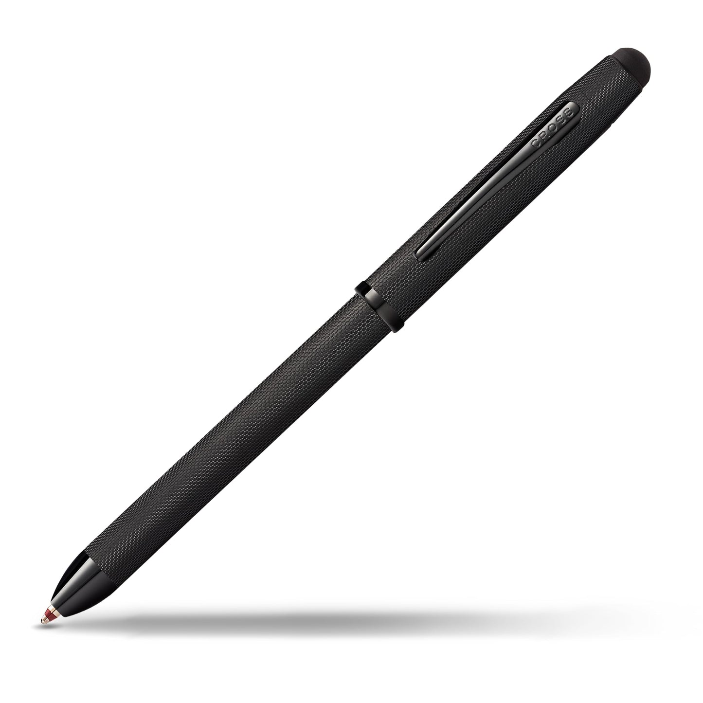 Cross Tech3+ Refillable Multi-Function Ballpoint Pen with Stylus, Medium Ballpen and Pencil, Includes Premium Gift Box - Brushed Black