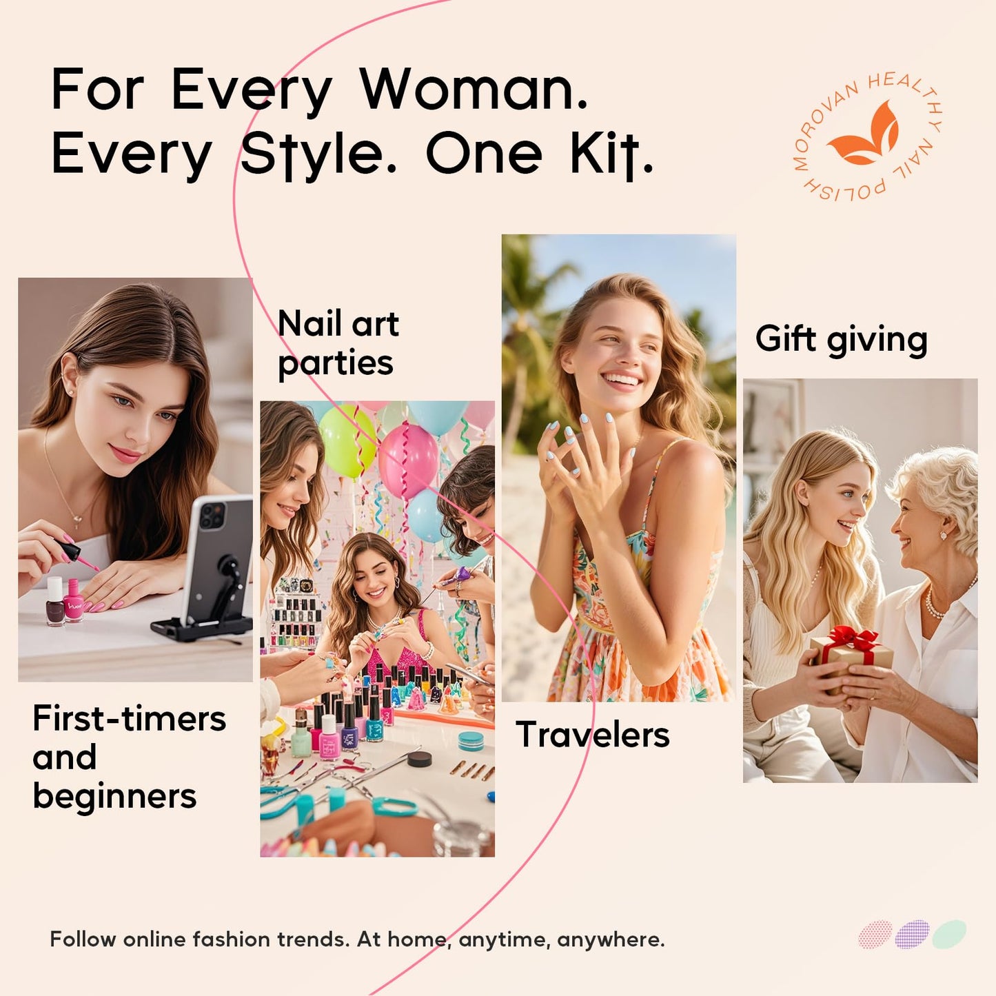 Morovan Poly Gel Nail Kit for Pretty Gift: Extension Gel Nail Kit With Nail Lamp Slip Solution Complete Professional Manicure Tools Everything In One Box DIY Set For Beginners at Home Salon Quality