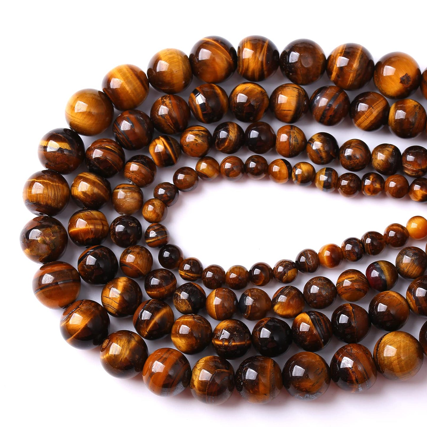 6mm 60pcs Natural Iron Yellow Tiger Eye Stone Beads for Jewelry Making Healing Energy Beads DIY Bracelet Necklace (6mm, Iron Yellow Tiger Eye Stone)