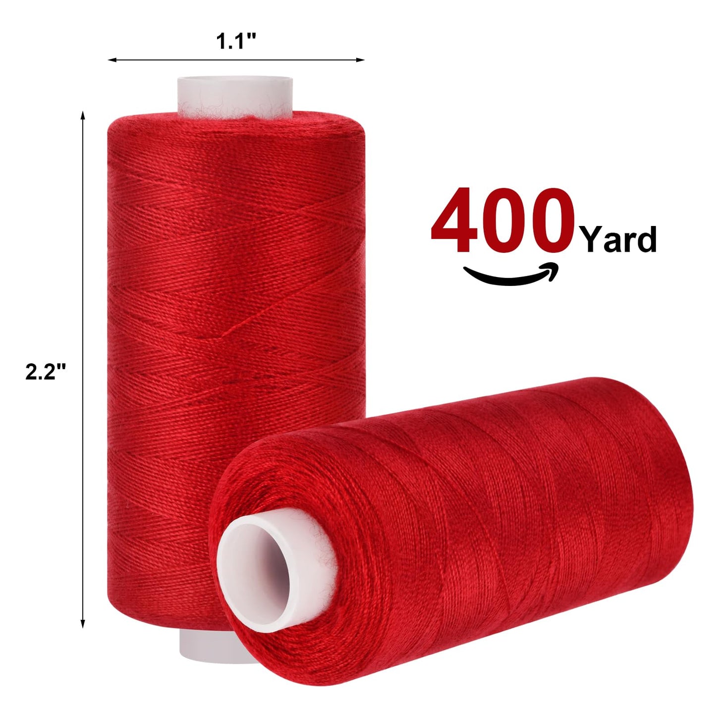 Eoehro 72pcs Sewing Thread Kit, 36 Colors Embroidery Thread, Prewound Bobbins, Sewing Machine Threads,400 Yards per Spool Polyester Thread for Sewing Embroidery Quilting
