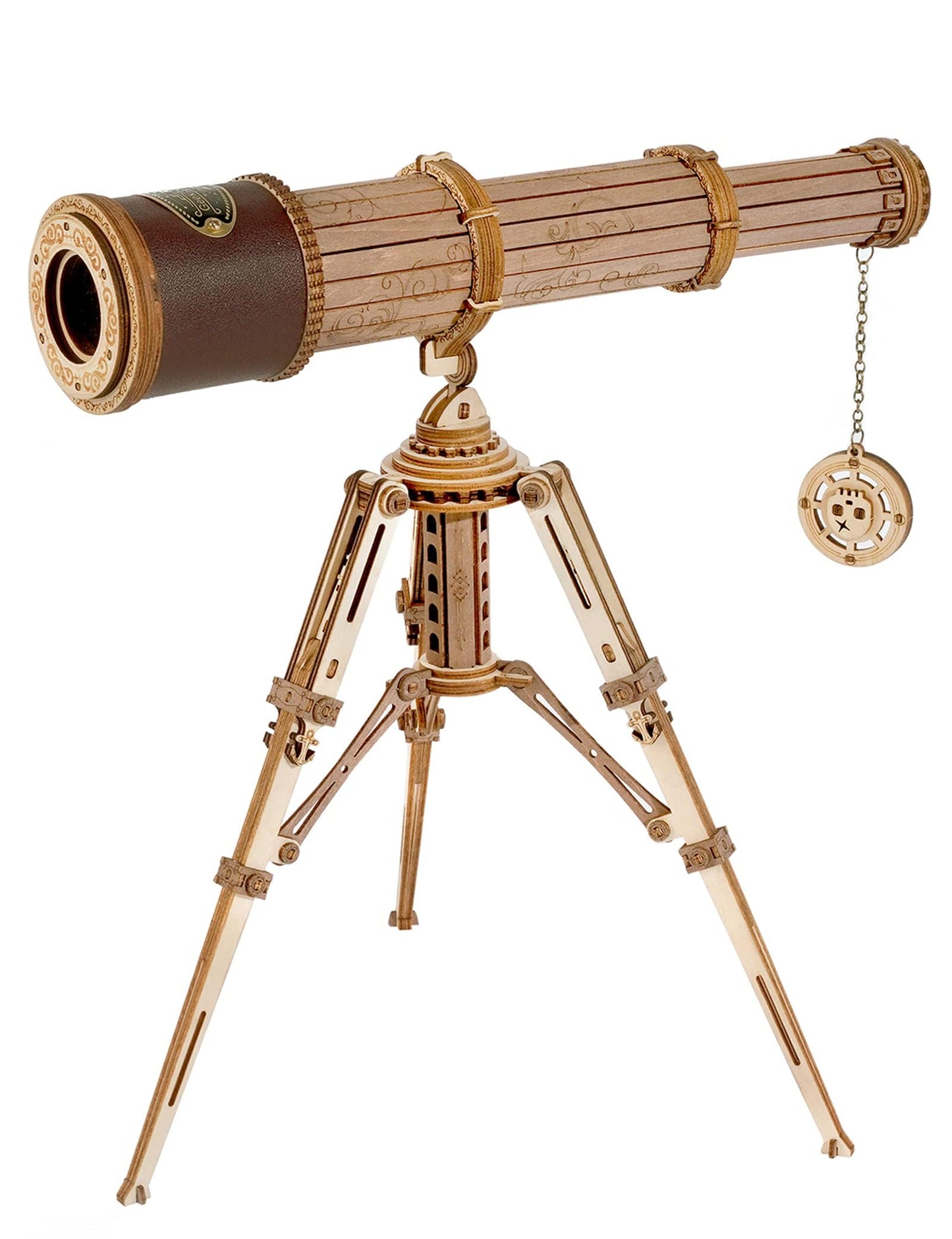ROKR 3D Puzzles for Adults Wooden Telescope Building Model Kit with Tripod for Adults -3X Magnification Science Kit Gifts for Adult