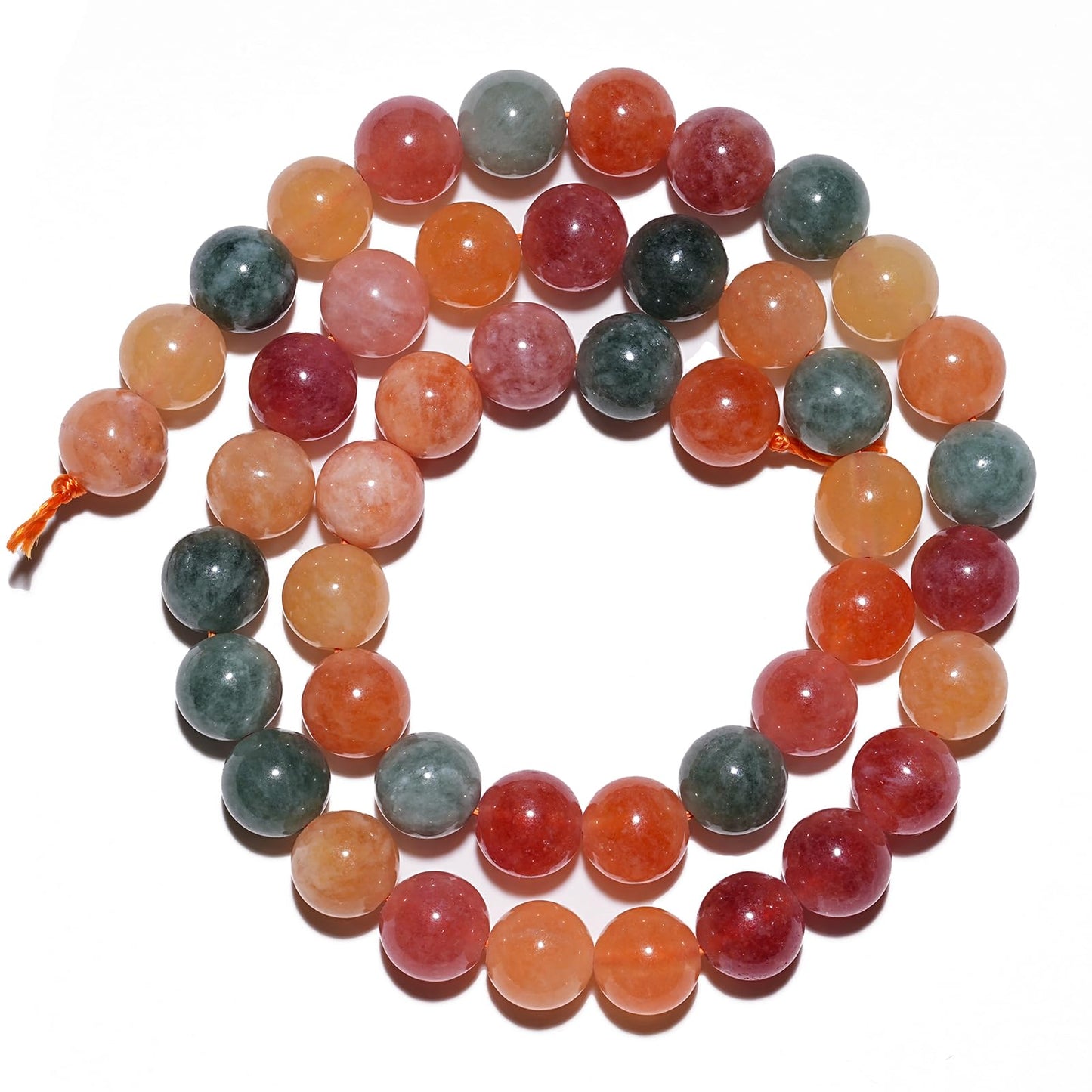 8mm Natural Colorful Rabbit Hair Crystal Gemstone Beads Polished Round Smooth Stone Beads for Bracelets Jewelry Making 15inch Loose Beads