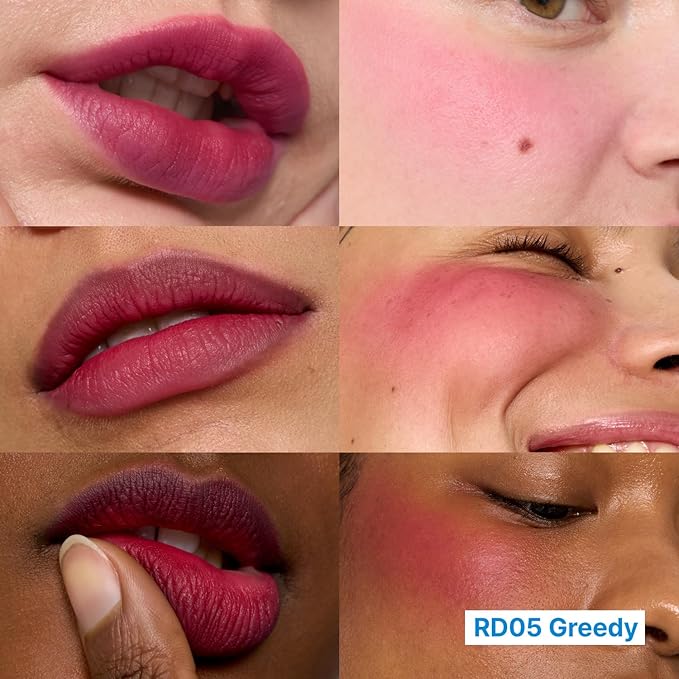fwee Blurry Pudding Pot + Keychain SET | Airbrushed Blush & Lip, Buildable Pigment, Long-lasting, Lightweight, Easy to Blend, Natural Soft Matte Finish Makeup – Greedy (Plum Red) | 0.17 oz