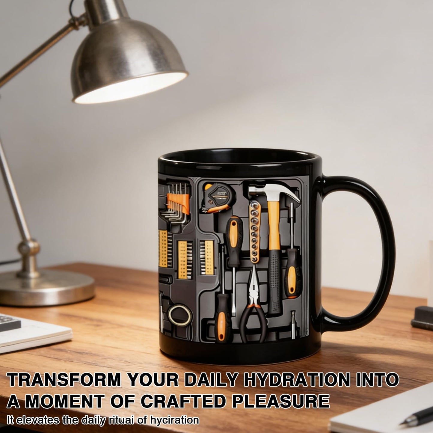 Tool Box Coffee Mug,Toolbox Mechanic Mug for Birthday Anniversary Ceramic Cup Gift Coffee Cup Double-sided Design Tool Box Tea Mug Gift Unique Coffee Cup for Husband Dad