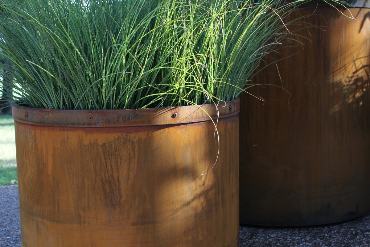 Bentintoshape Round Cor-Ten Planters