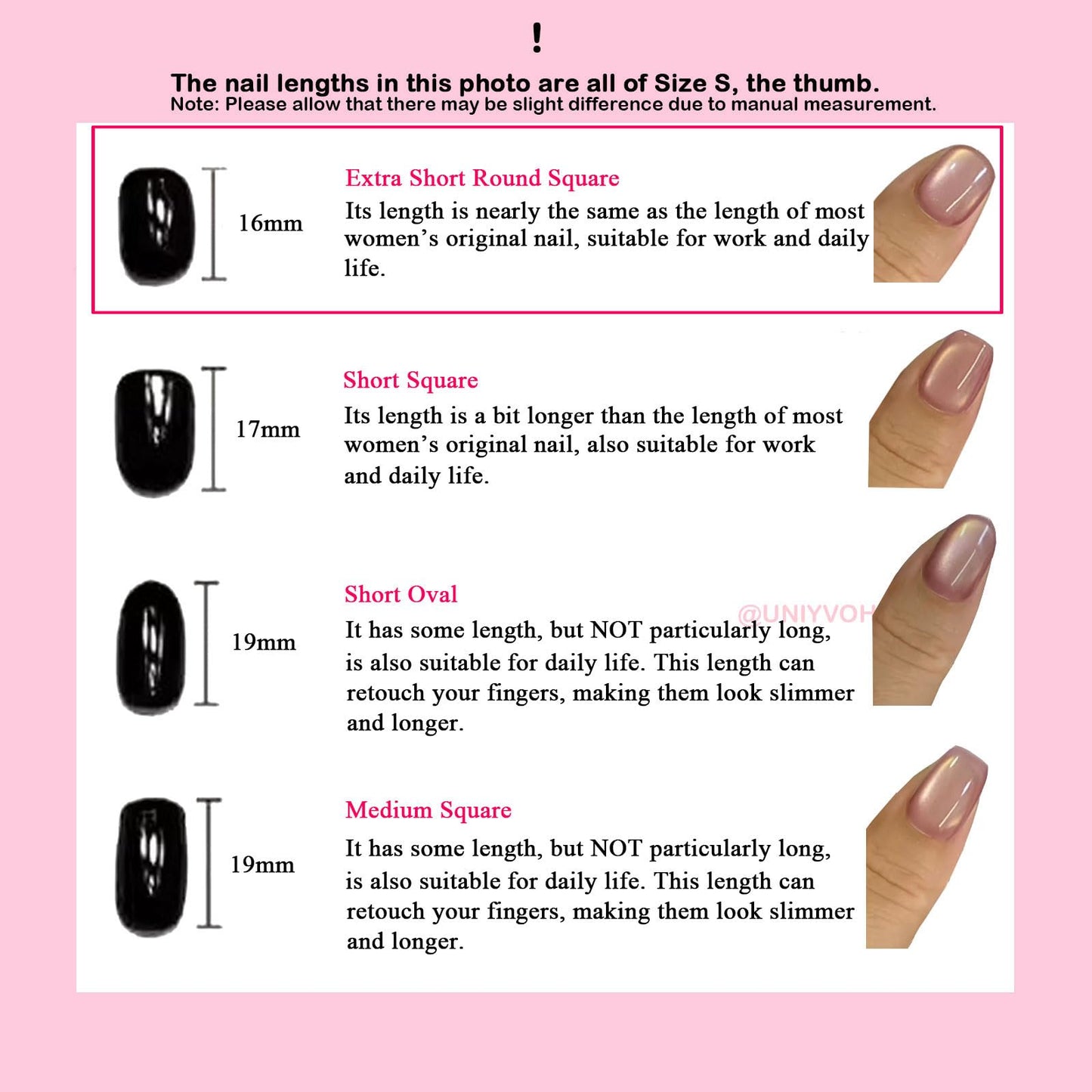 Extra Short Press on Nails Squoval False Nails Handmade with 3D Designs/Charms, Cute Reusable Fake Stick on Tips (Multi#X-Small)