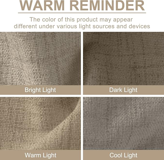 100% Blackout Shield Linen Blackout Curtains for Bedroom 96 Inches Long, Back Tab/Rod Pocket Living Room Drapes, Thermal Insulated Blackout Curtains 2 Panels Set, 50" W x 96" L, Faux Linen