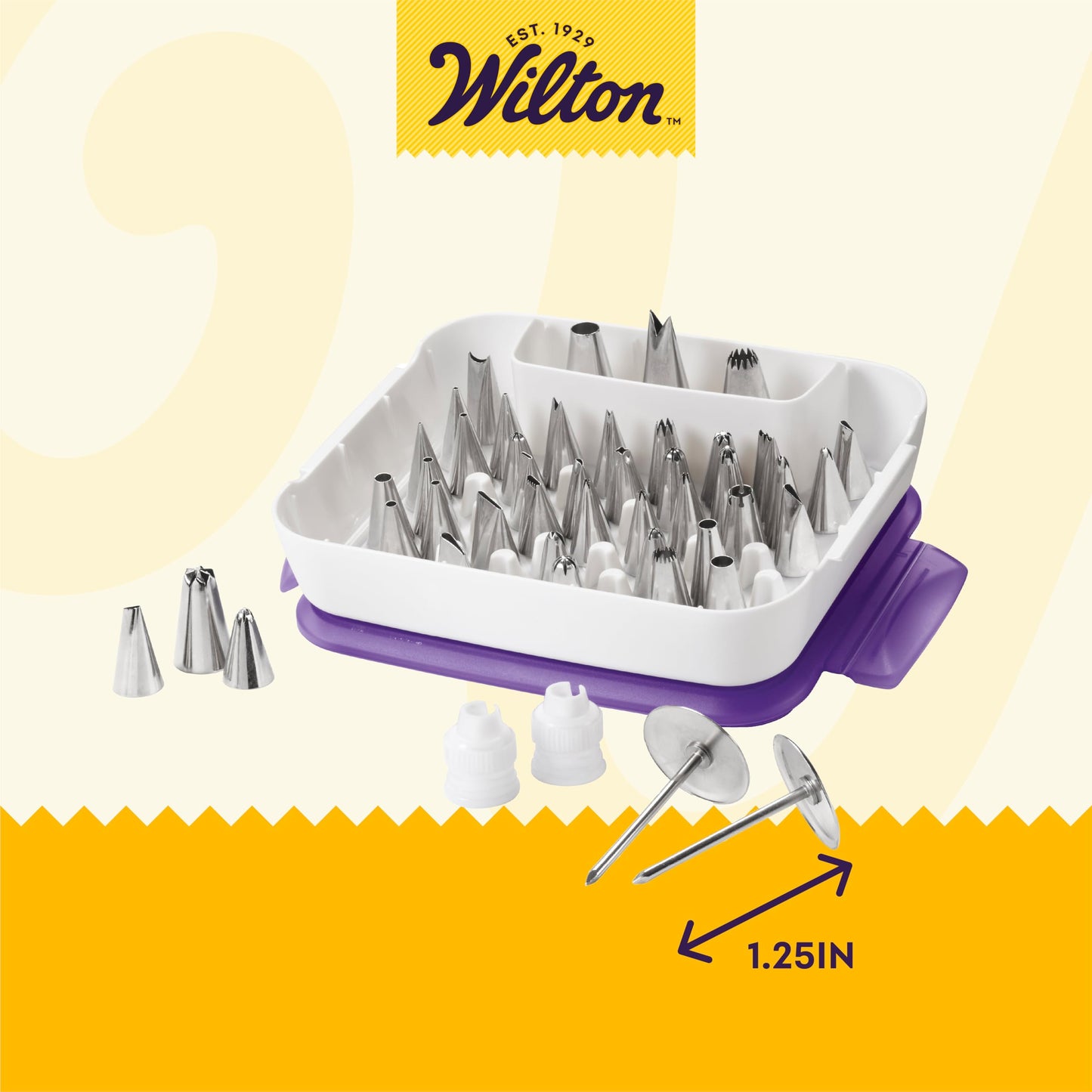 Wilton Master Cake Decorating Piping Tips Set - Decorating Supplies for Cakes & Cupcakes - Comes with Carrying Case - Includes Star, Leaf, Zigzag Tips & More - 55-Piece Set