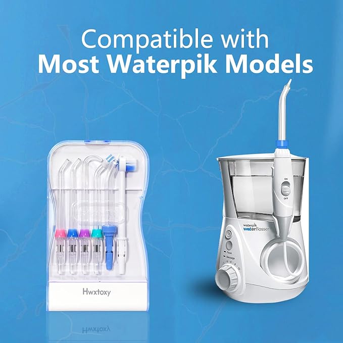 Replacement Tips for Waterpik Water Flosser Waterpik' Replacement Parts, Storage Case & AquaFlosser 6 Tips (Aquaflosser 6 Tips-A)