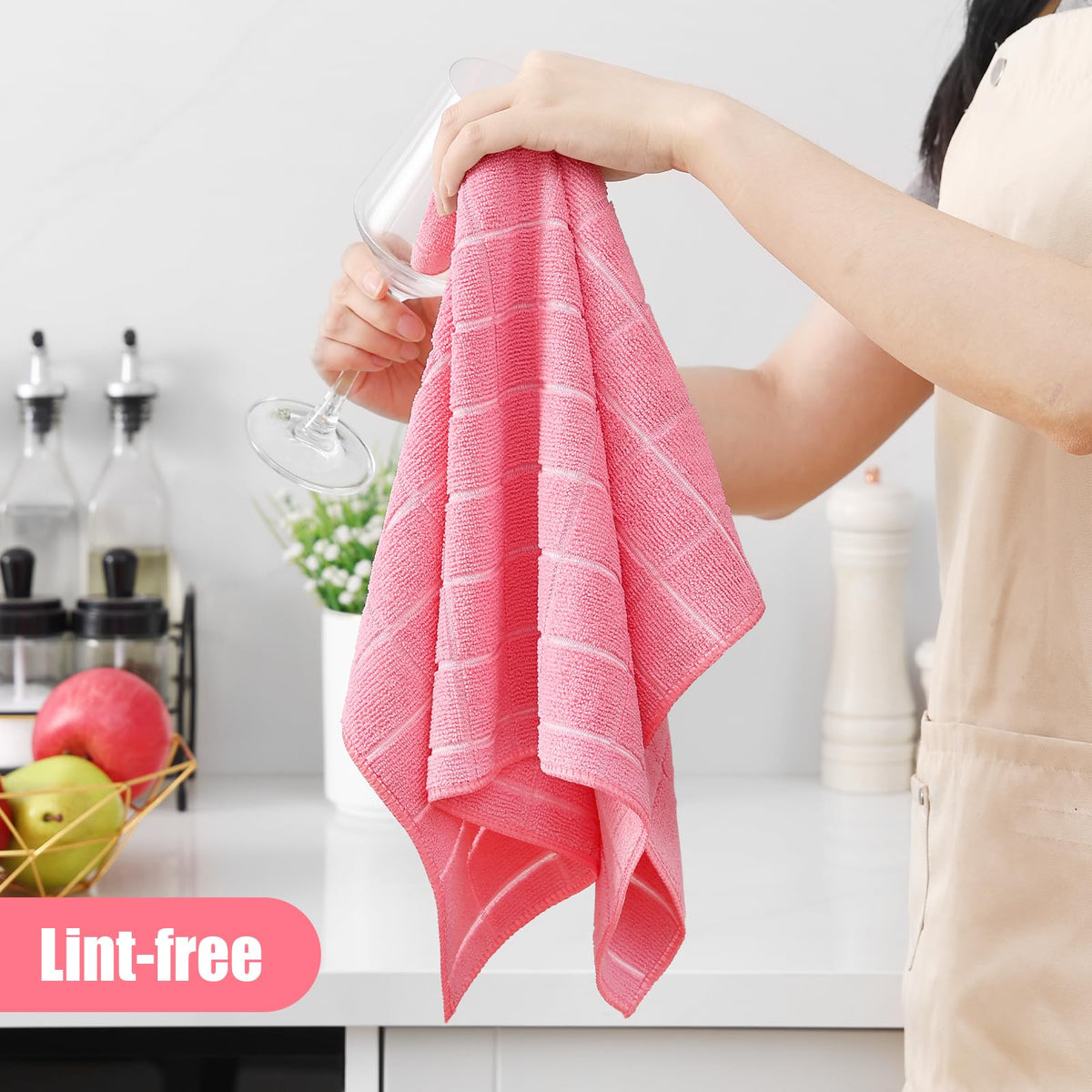 Microfiber Kitchen Towels and Dishcloths Sets (20 Count)