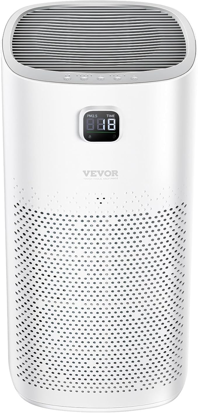 VEVOR Air Purifier, H13 HEPA Layer, 2018 ft²/h Smart Air Purifier with Speed Control & Child Lock Guard, Efficient Air Cleaner with Convenient Touch Panel & 23 dB Sleep Mode, Fit for Home & Office