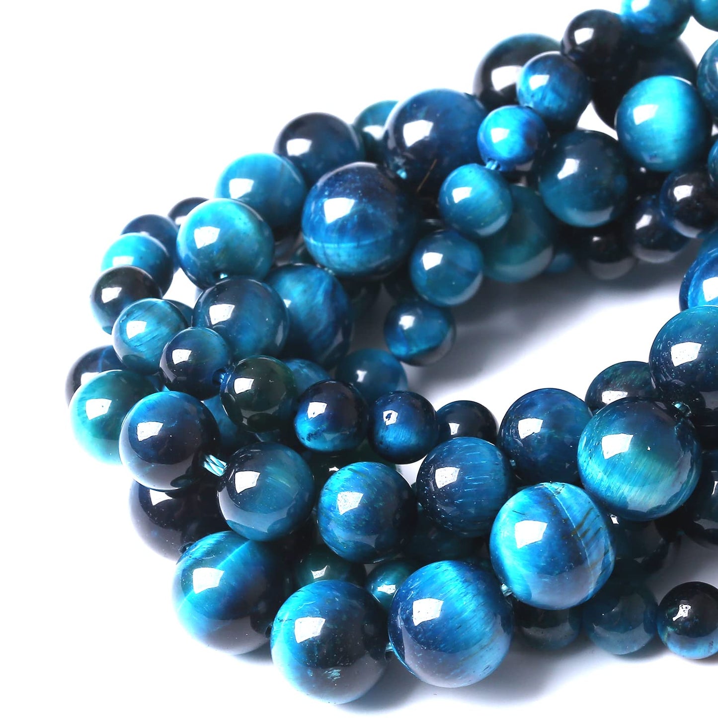 36PCS 10MM AAA Blue Tiger Eye Stone Beads Natural Gemstone Bead Crystal Healing Energy Jewelry Making DIY 15 inches
