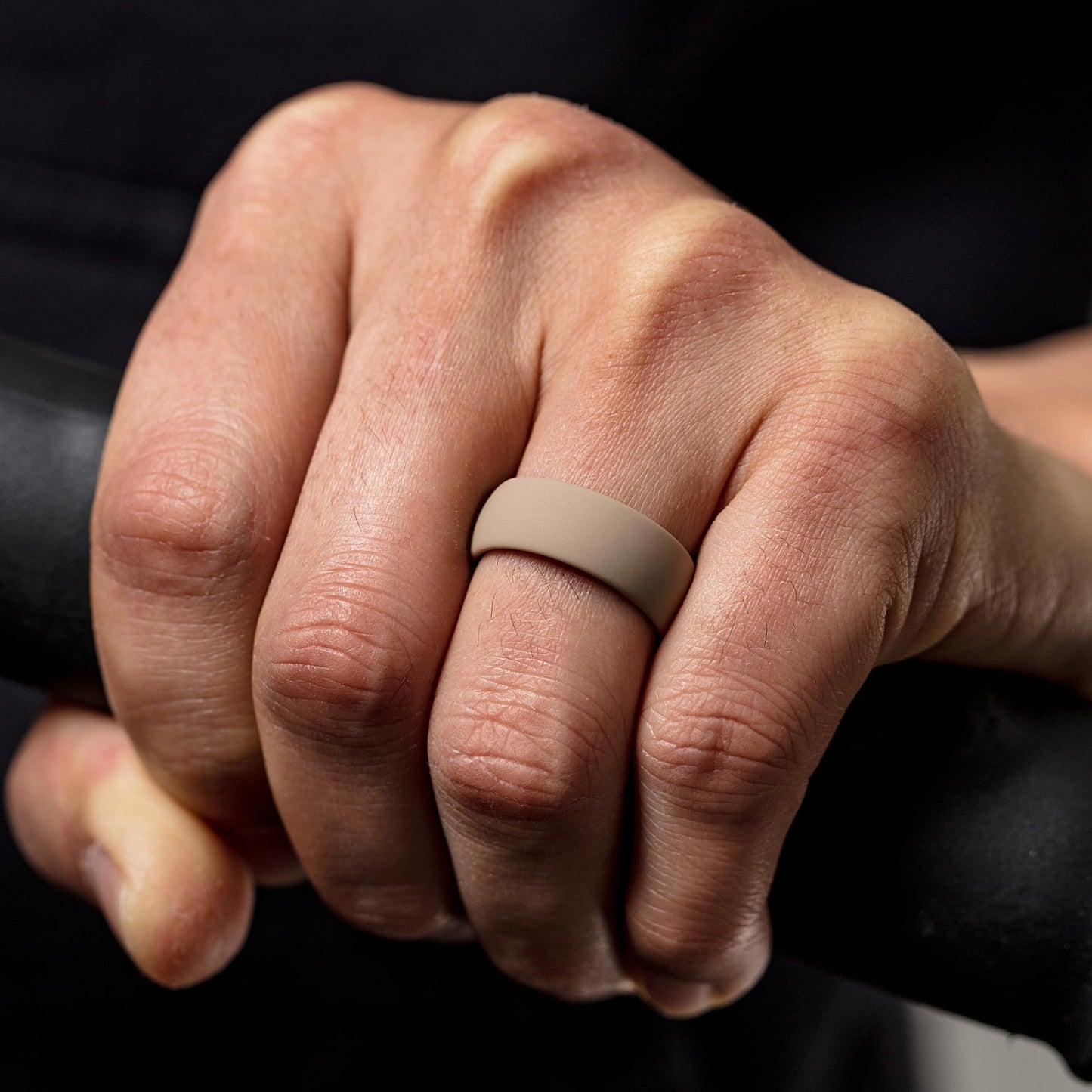 ThunderFit Men's Patterned Silicone Rings, 8mm Wide 2.2mm Thick Rubber Bands,Variety Multipack 1,4,7