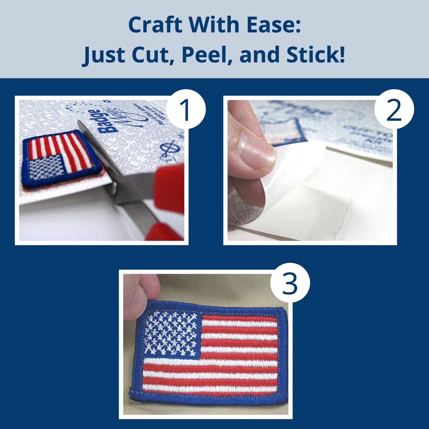Badge Magic Patch Adhesive – No Sew, No Iron Double-Sided Fabric Tape for Patches & Badges – DIY Solution for Uniforms, Vests, Backpacks – Washer Safe, Made in USA