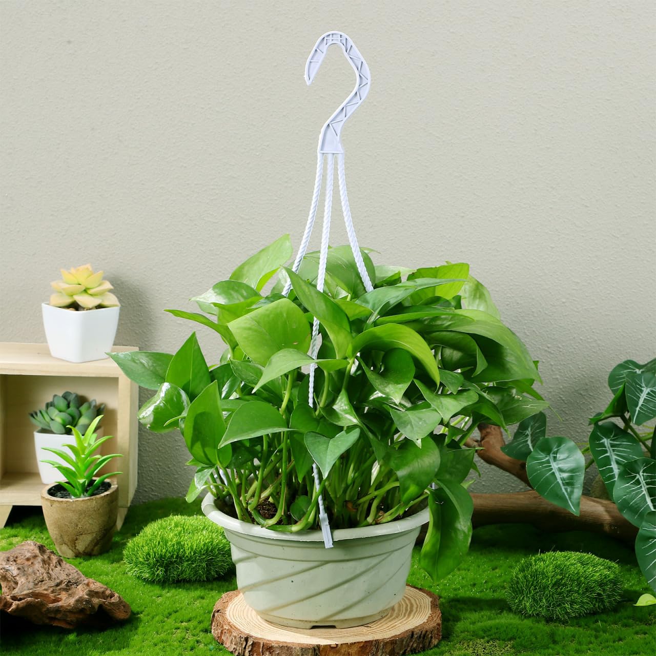 DOITOOL 30PCS Hanging Basket Chains 15.33''+14.15''+9.24Inch Plant Chains with Hooks Replacement Plant Hangers 3 Different Sizes Plastic Hangers for Hanging Baskets Bird Feeders,Planters,Lanterns