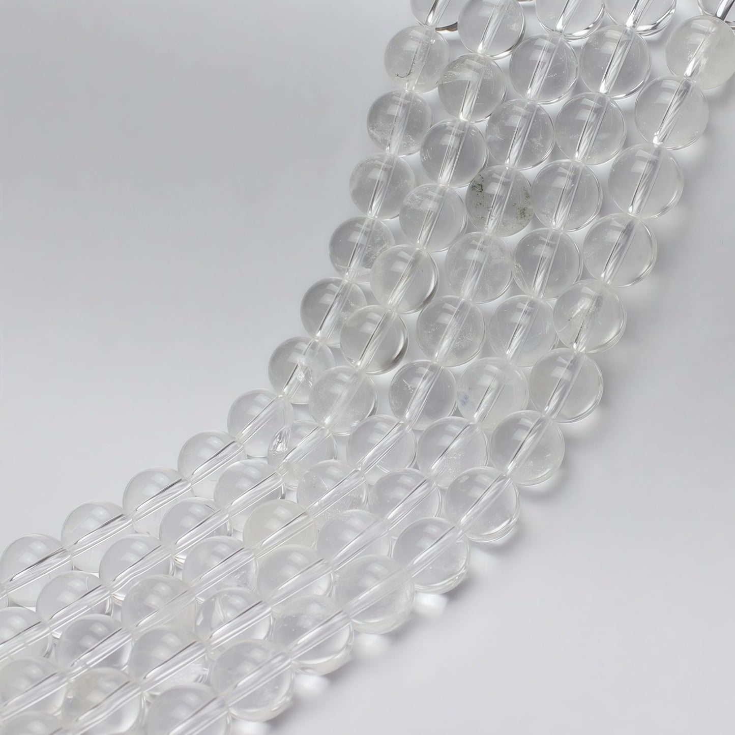 MJDCB 7A Natural White Clear Quartz Beads Gemstone for DIY Bracelet Making 15" (10mm)
