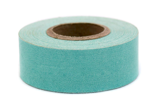 ChromaLabel 1 Inch Colored Masking Tape, Ideal for Kids, Clean Removal Wide Washi Tape - 500 Inch Roll (13.88 Yards) Aqua
