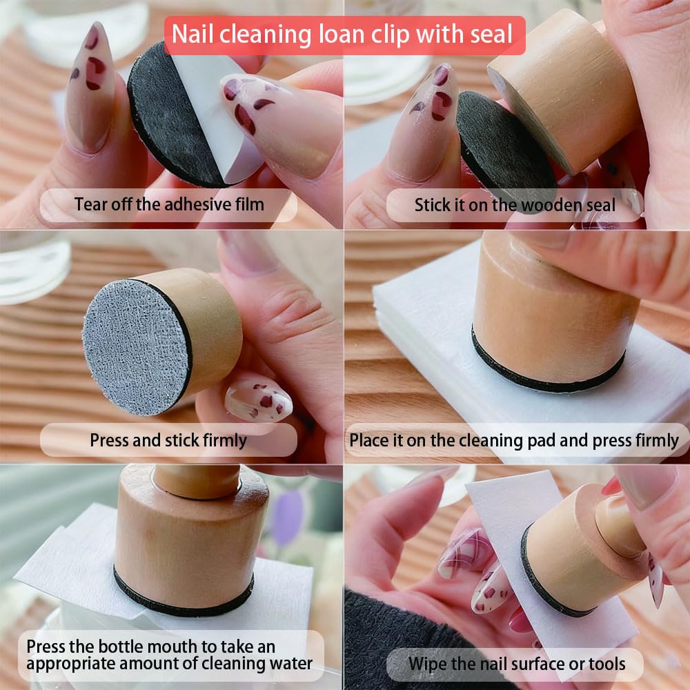 Vantico Professional Rotating Nail Art Stamper Kit, Clear Silicone Head, Adjustable Pattern Size, DIY Manicure Tool with Cleaner stamper’s Sensitive Skin Friendly,for Home Salon