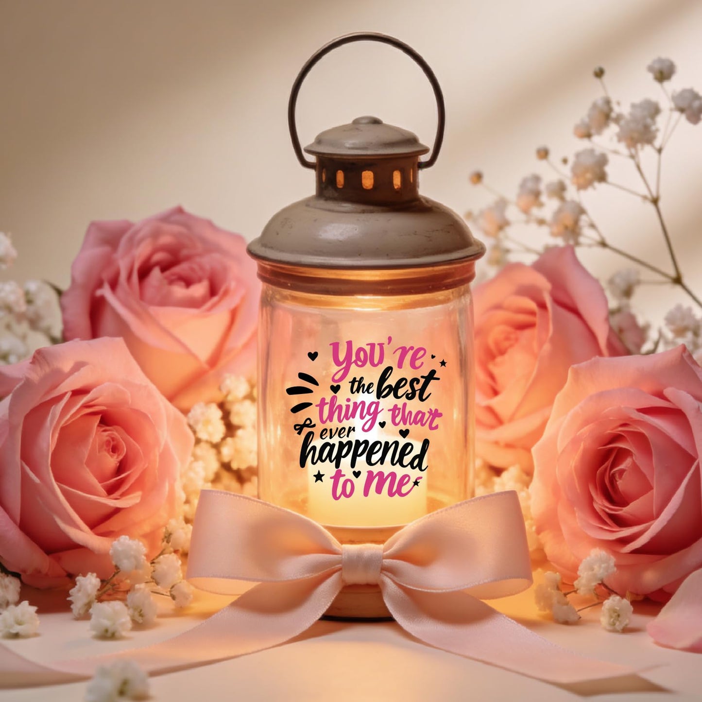 PRESSINART 25Pcs 25 Styles Valentines Vinyl Stickers for Jars Love Words Pattern PVC Self Adhesive Waterproof Holiday Cup Sticker Set for Scrapbooking Card Making Gift Glass Water Bottle Decoration