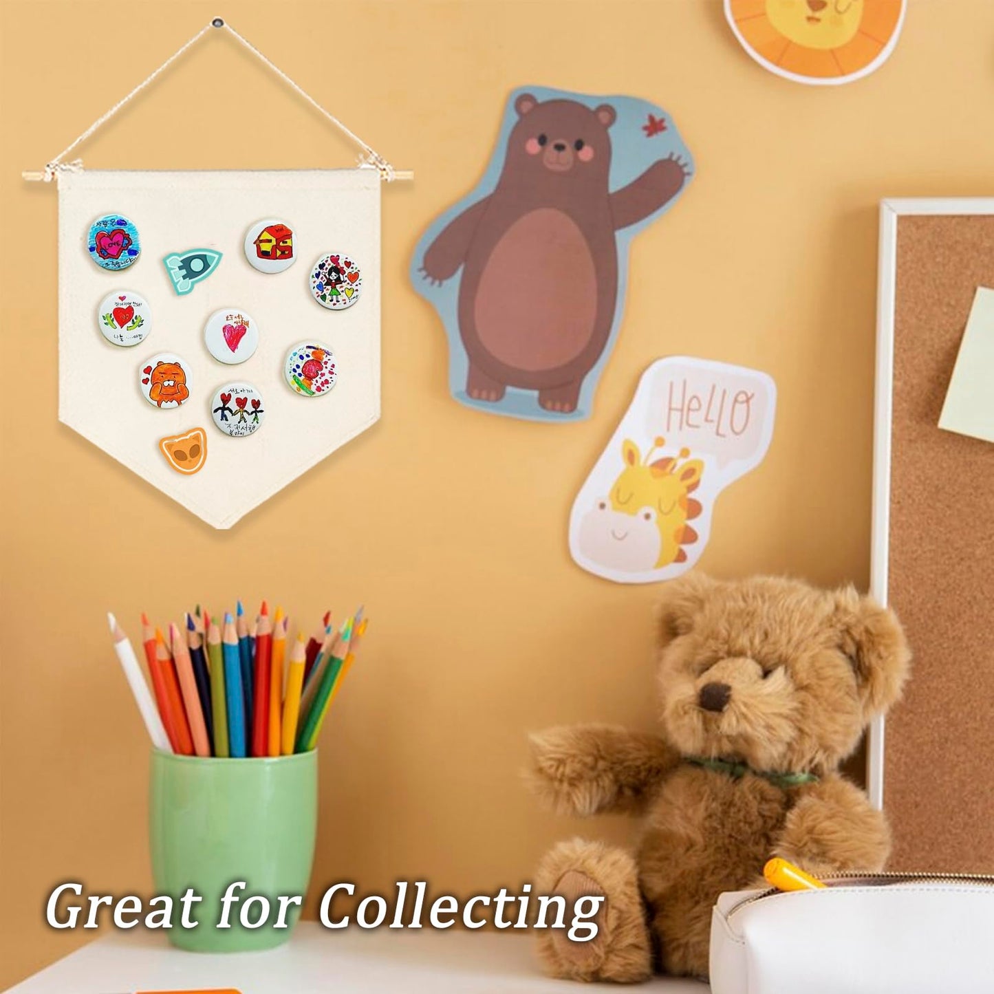 3Pcs Blank Wall Canvas Banners - Blank Pennant Flag Banner& Wooden Dowel &Unbound String - Decorative DIY Wall Decor, Interior Decoration, Baby Shower, Wedding, Graduation,Space,Corner, Classroom Decor,Meaningful DIY Gift