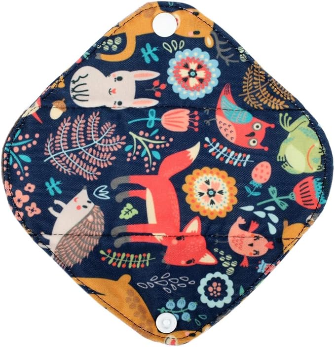 5 XS Panty Liners 1 Wet Bag Cloth Menstrual Pads Reusable Washable (Deers, XS Panty Liners)