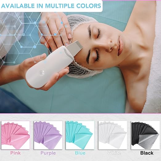 80 Pack Papers Bibs/Towels, Dental Consumables Papers, 13" x 18" 3-Ply Waterproof Tattoo Bib Sheet for Nail Salon, Tattoo Shop (Blue)