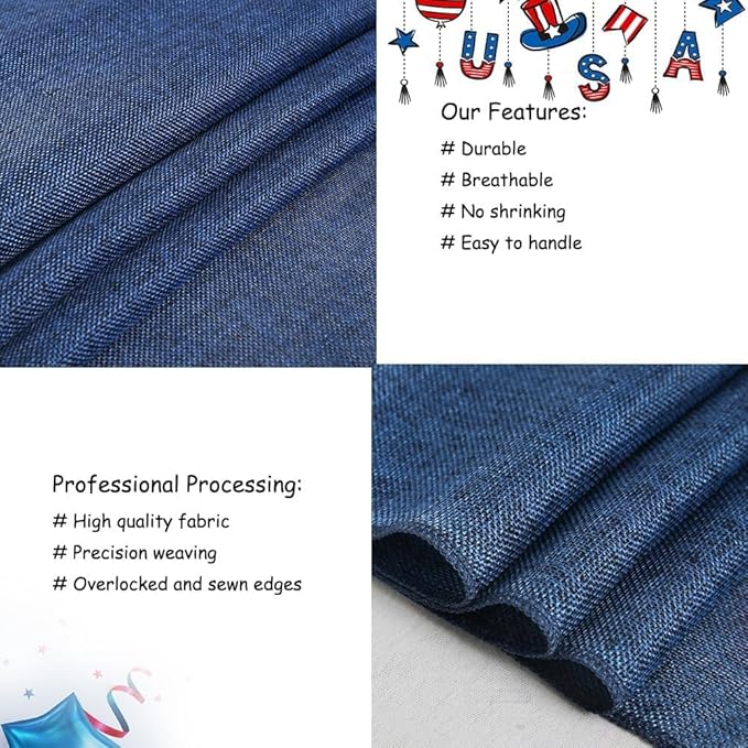 4 Pieces Navy Blue Table Runners: 13x108 Inch Navy Blue Rustic Jute Table Runner Thanksgiving Table Cover for Farmhouse Macrame Boho Fall Party Home Dining Decorations