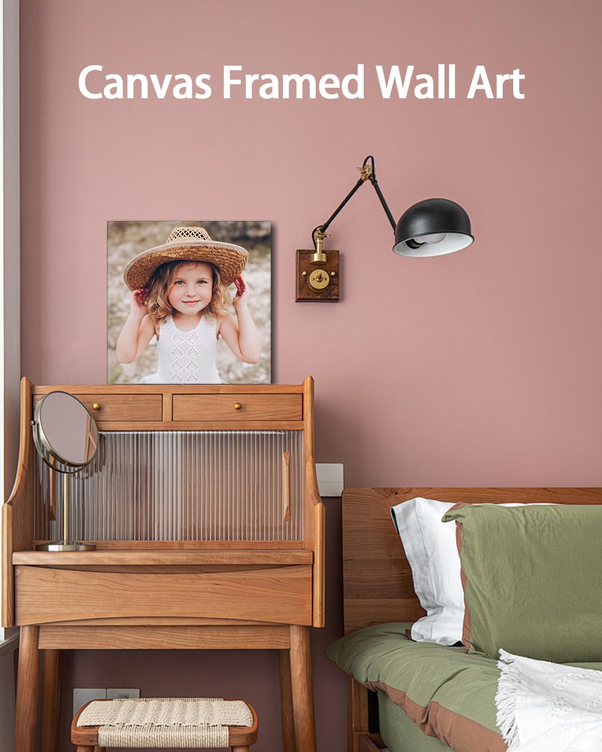 AbcCustomize Canvas Prints with Your Photos, Personalized Photo To Canvas Print for Bedroom, Living Room, Farmhouse Office Decor,Custom Canvas Wall Art for Gifts & Keepsakes, Ready to Hang
