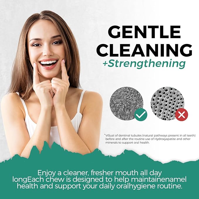 REMINERALIZING GUM, 90 Pieces, Teeth Remineralization, Sugar-Free Chewing Gum with Xylitol, Mint Flavor, Two pills after meals to freshen breath and clean teeth