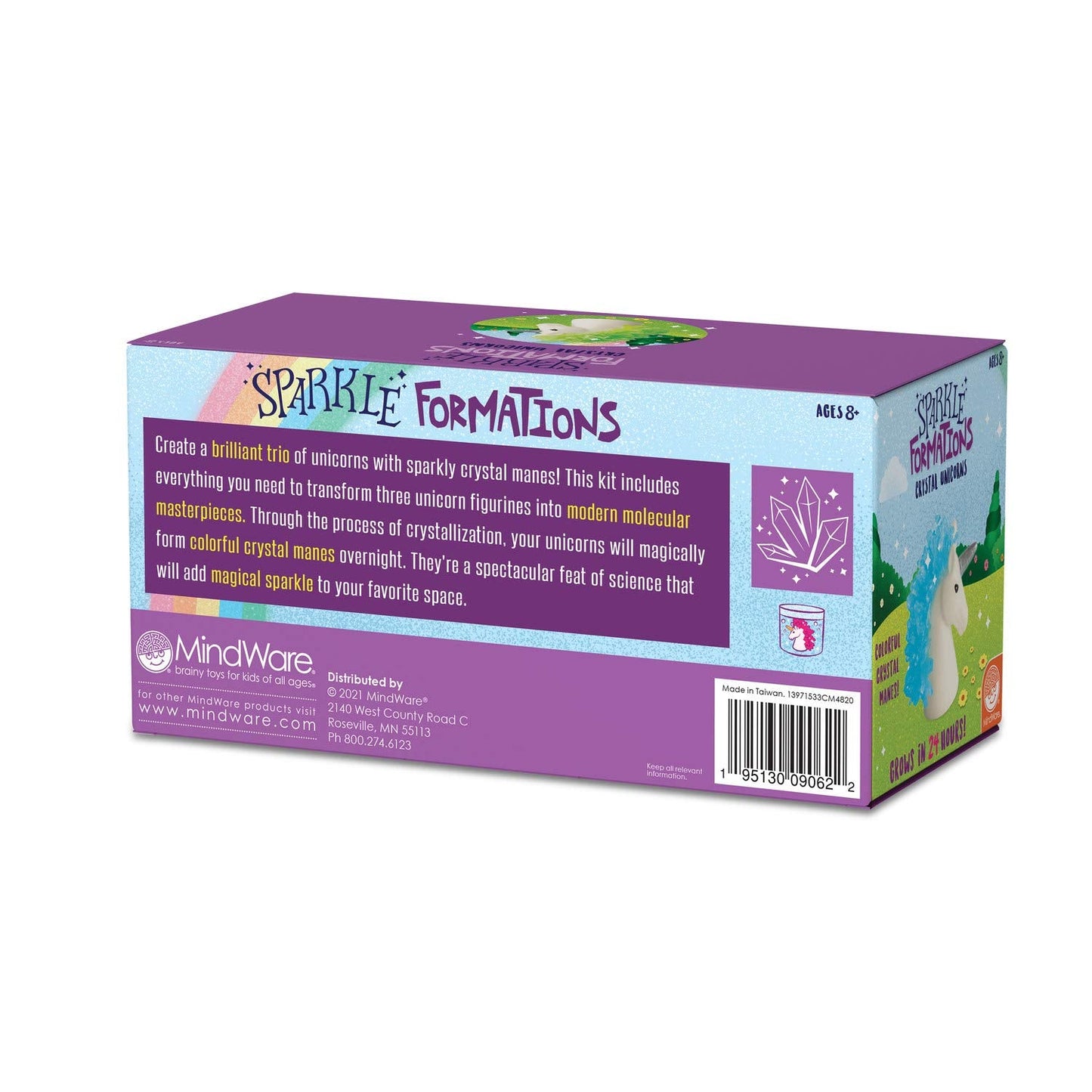 MindWare Crystal Growing Kit Unicorns – STEM Science Experiment for Kids, Grow Sparkling Crystals on Unicorn Figurines, Ages 8 and Up