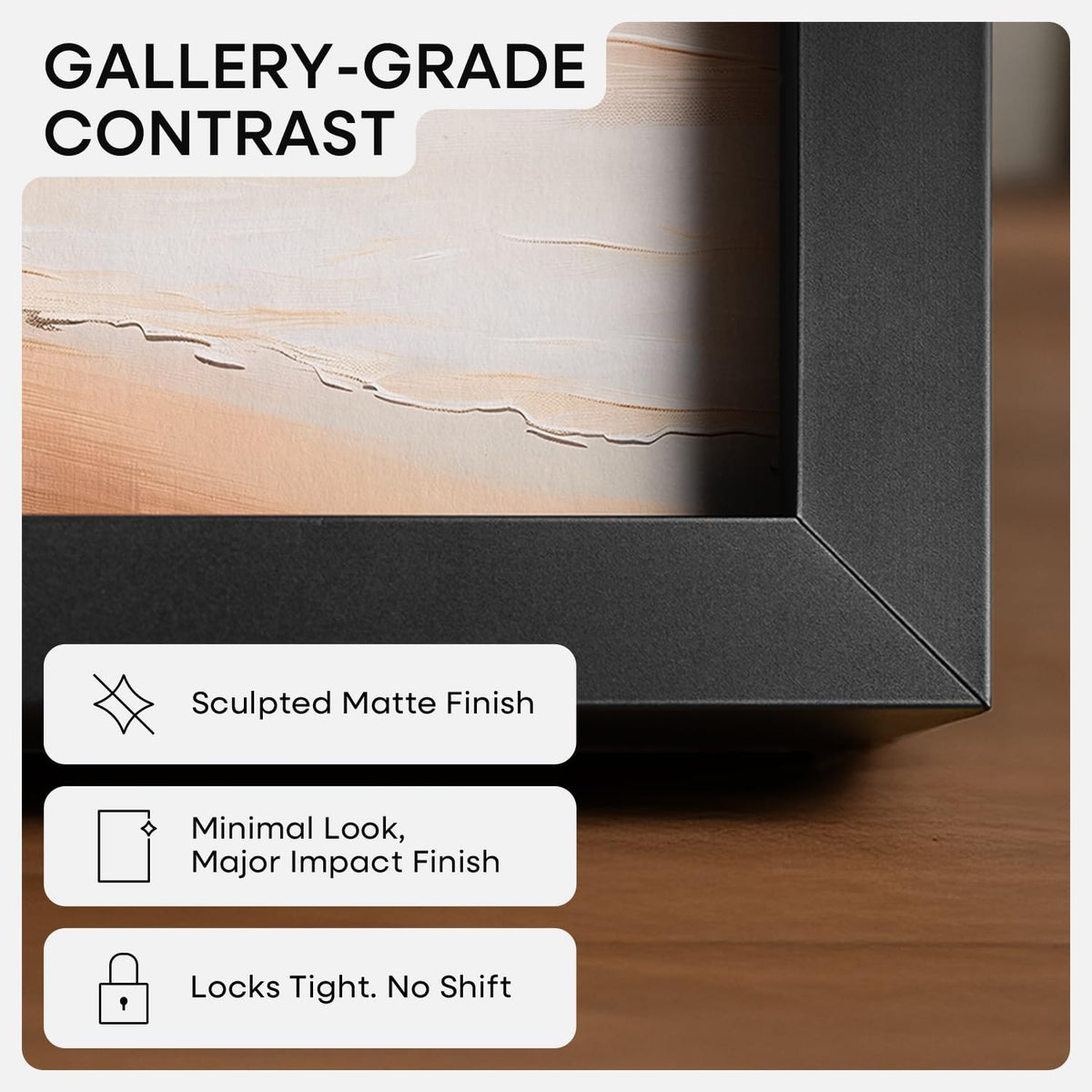 Homeforia A2 Picture Frame Black, High End Metal 16.5 x 23.5 inch Poster Frames with Mat 11.7 x 16.5 for Photo, A2 Size Frames Matted to A3 Print, 16.5 by 23.4 Hanging Frames, Tempered Glass, Set of 1