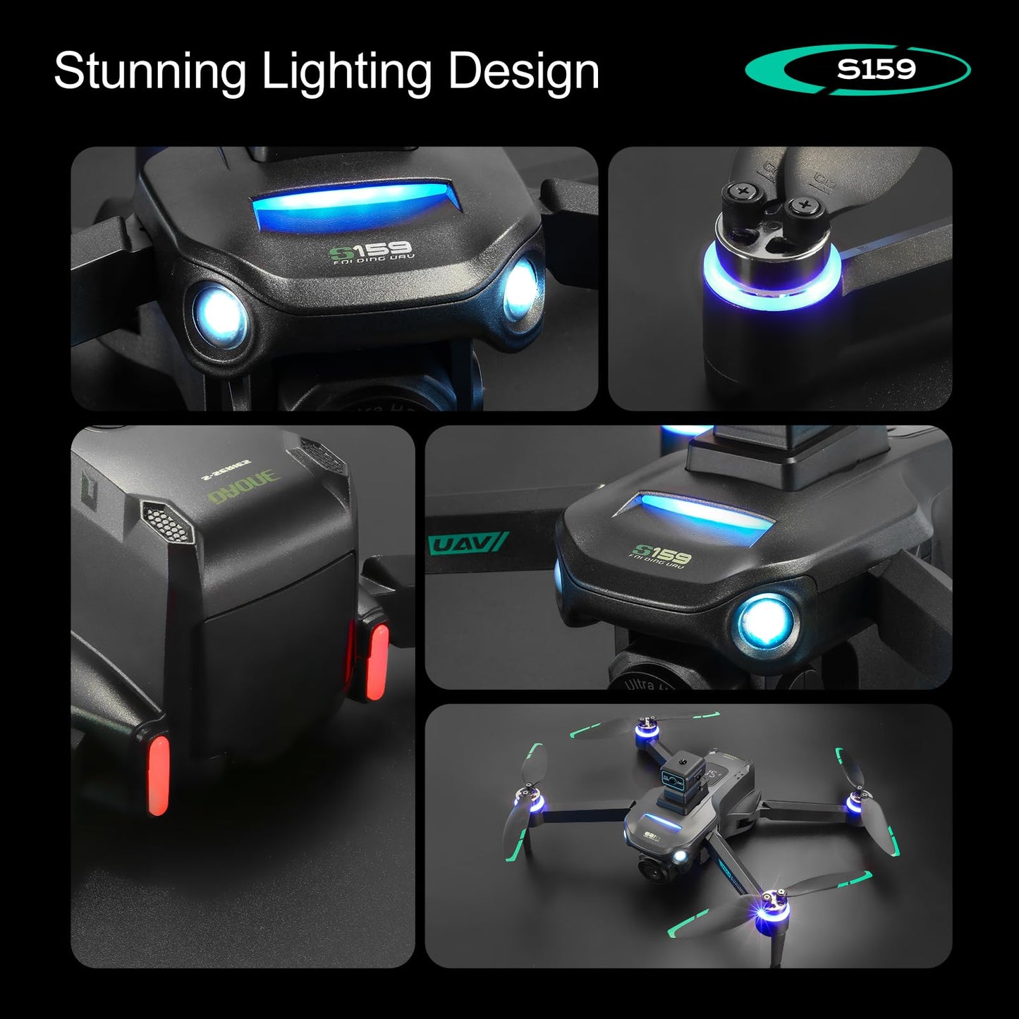 Drones With Camera for Adults 4K,Remote Contorl with Large Screen,FPV Drone with 50mins Flying Time,Auto Return GPS,360° Obstacle Avoidance Drone for Beginner,extra 8G SD Card Included