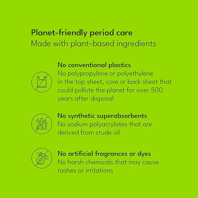 Sparkle Bamboo Ultra Thin Pads | Plant-Based Feminine Hygiene Pads for Women | Super Soft & Leak-Proof with Wings | USDA Certified Biobased, Chlorine-Free, Hypoallergenic Protection | Regular 40 Count