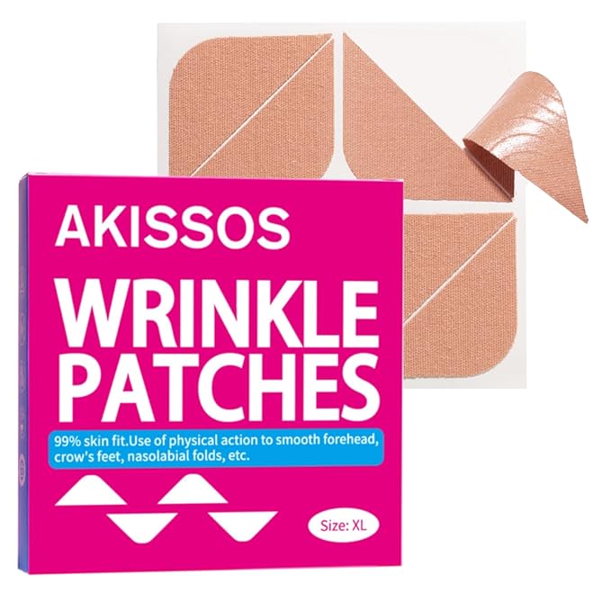 Akissos Facial Wrinkle Patches 80PCS Update Version Multi Area Anti Wrinkles Forehead Wrinkle Patches, Face Lift Tape for Wrinkles Overnight to Smooth Forehead Eyebrow Frown 11 Eye Smile Lines Lip