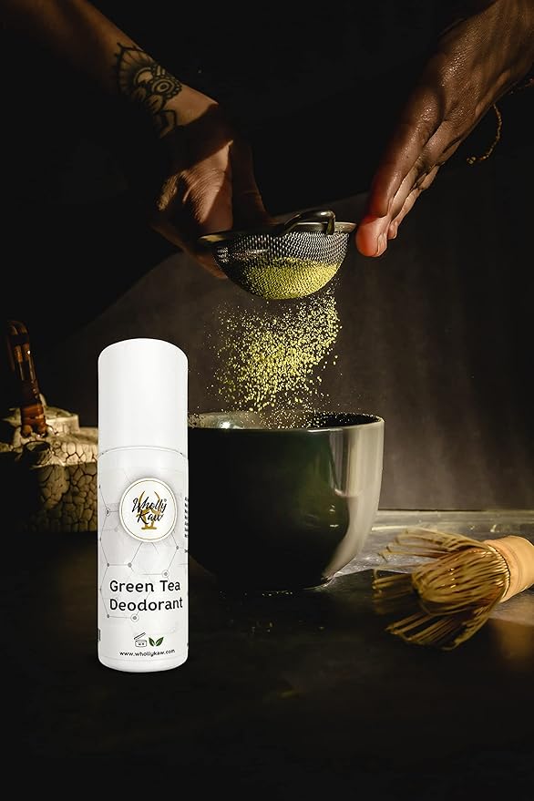 WhollyKaw Aluminum free natural deodorant. Dermatologist tested, baking soda free, oil free, non staining, non sticky. Clean and fresh scent providing protection up to 12 to 18 hours. Made in USA.