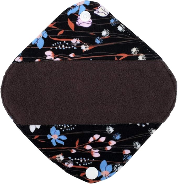 5 XS Panty Liners 1 Wet Bag Cloth Menstrual Pads Reusable Washable (Floral, XS Panty Liners)