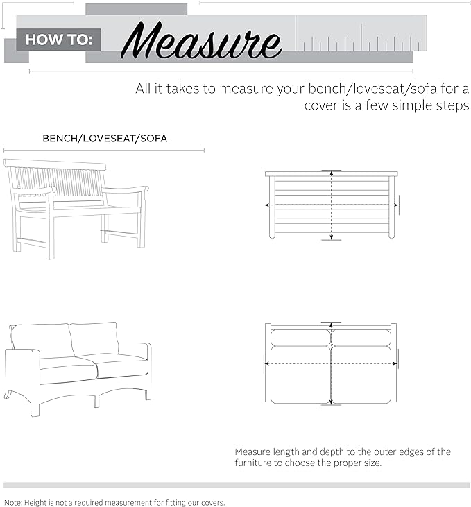 Classic Accessories Veranda Water-Resistant 60 Inch Patio Bench Cover, Patio Furniture Covers