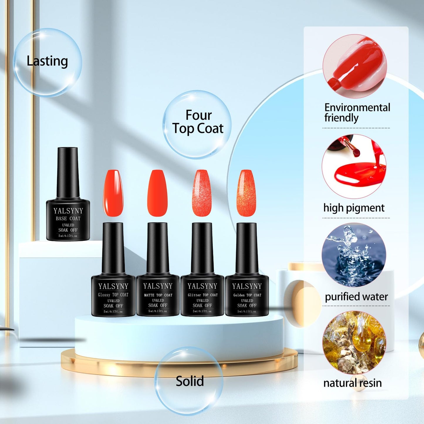 Gel nail kit with uv light and nail drill machine Kit,5pcs Top Base Coat LED Lamp Nail Art All Seasons Gel Manicure Kit
