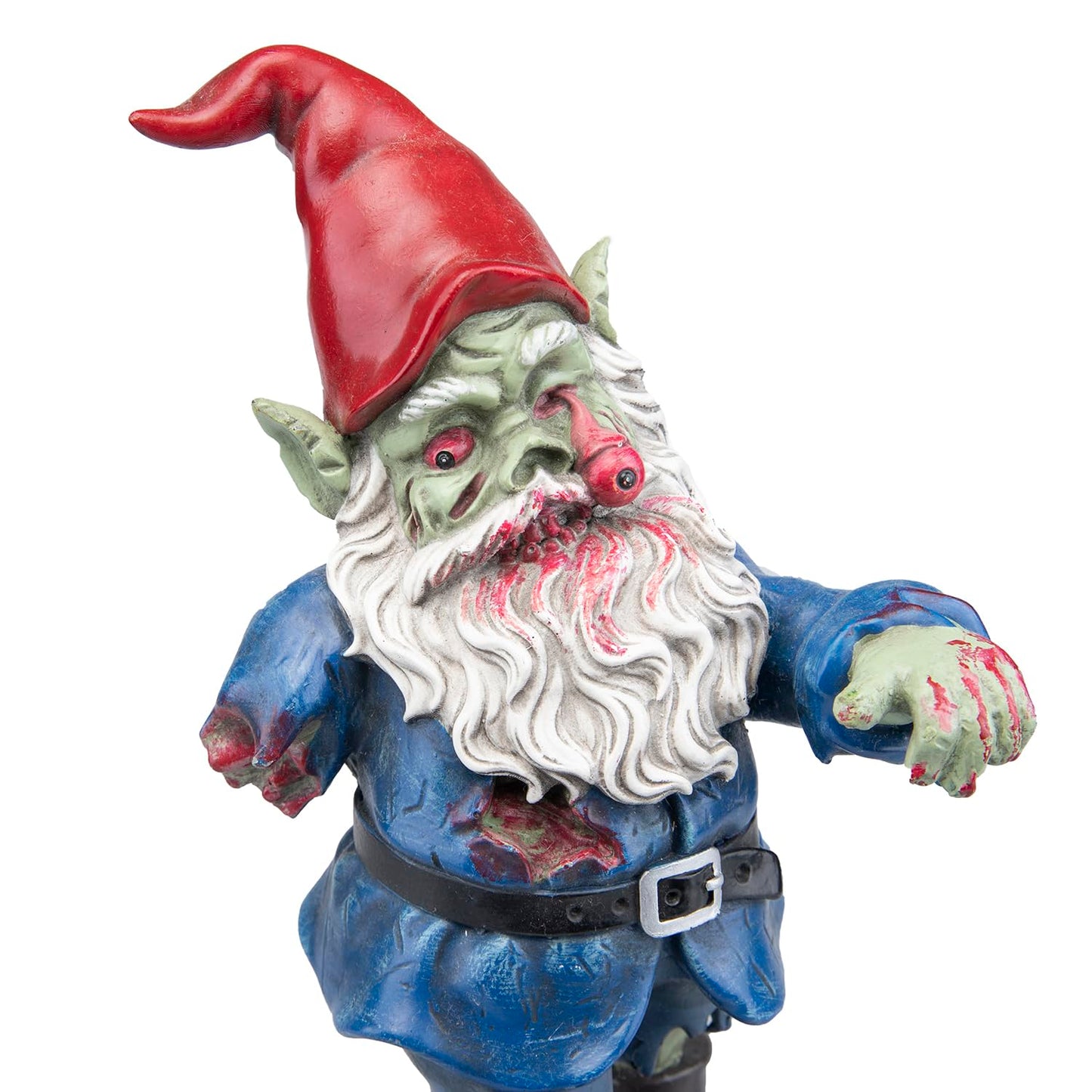 FICITI Zombie Gnome Evil Scary Walking Dead Gnome Gnombia Garden Statue, Halloween Decoration - 10 inches