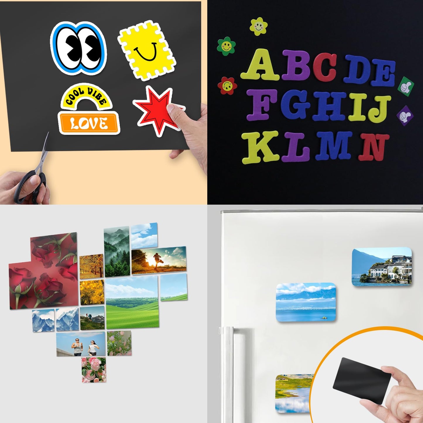 UnicornMAG Magnetic Sheets 8.5" x 11" 20 Pack - Flexible Magnet Sheets with Adhesive Backing for DIY Crafts and Photo Magnets,Suitable for School Classroom Boards, Refrigerator and Shelf Labels