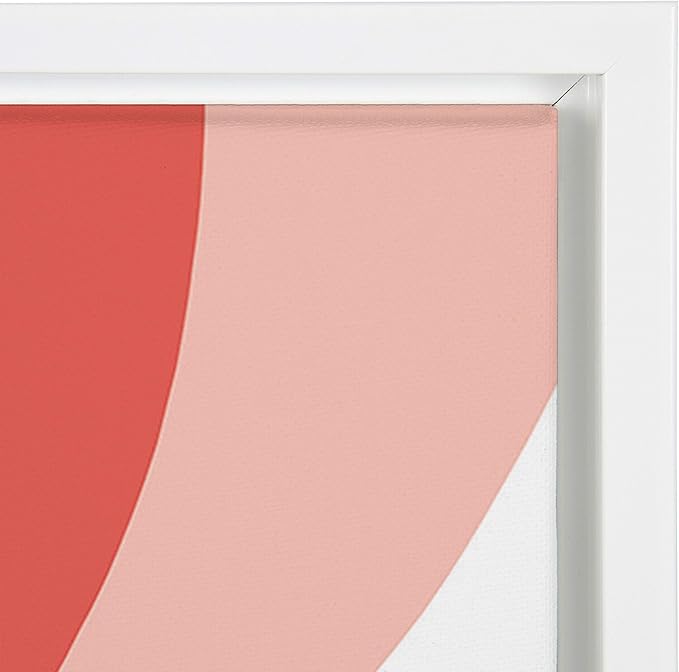 Kate and Laurel Sylvie Rainbow Girl Framed Canvas Wall Art by Dominique Vari, 18x24 White, Modern Art Decor for Home