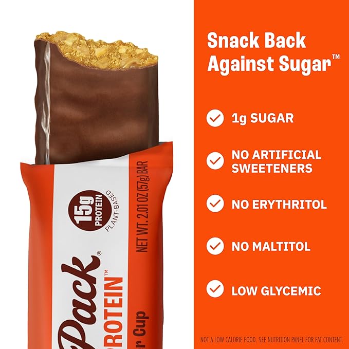 Munk Pack Peanut Butter Cup Probiotic Keto Protein Bars Stocking Stuffers | 15g Plant Protein, 1g Sugar, 4g Net Carbs | Non-GMO, Plant-Based, Low Sugar, Gluten-Free Snacks | 12 Count