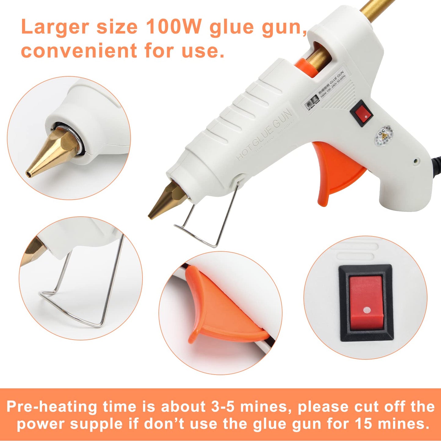 Sealing Wax Sticks 12P with Glue Gun, Luxiv 5.4" Sealing Waxs Stick 10MM Fire Manuscript Glue Gun Wax Seal Stamp for Wedding Invitations, Envelopes, Package Seal Waxs Sticks (Gold)