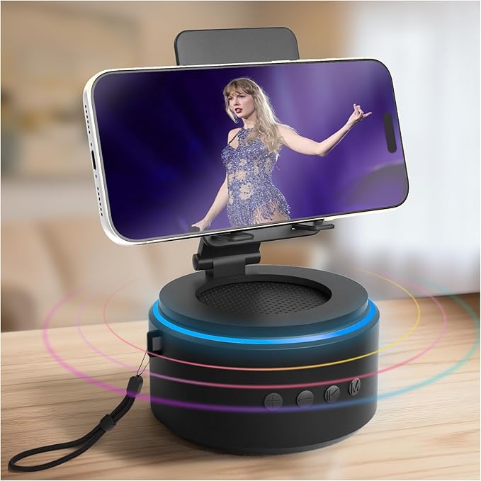 Gifts for Men Dad Him Husband Christmas - Bluetooth Speaker with Phone Stand - Anniversary Birthday Gift for Teen Boy Boyfriend Women, Mens Stocking Stuffers - Ideal for Home/Kitchens/Outdoor/Desk