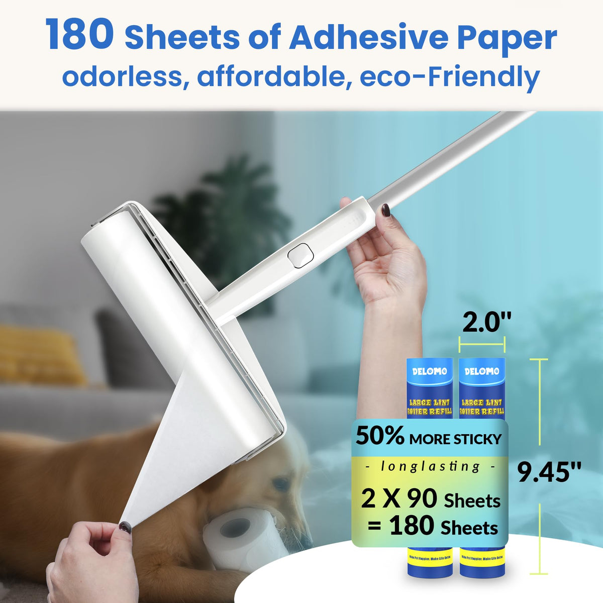 9.45” Large Lint Roller Refills (2 Count)