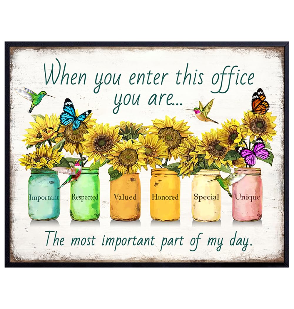Inspirational Posters For Office 11x14 - Inspirational Quotes Office Wall Decor - positive affirmation Home Decor - Teamwork Posters - Entrepreneur Gifts - Motivation Poster - Unframed Print