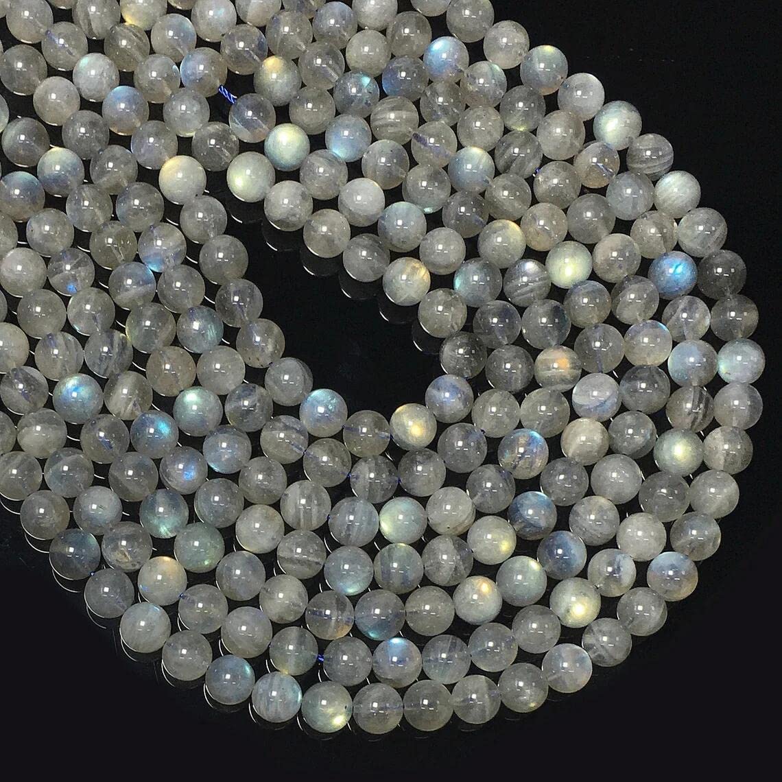 100pcs 8mm Labradorite Beads Natural Gemstone Beads Round Loose Beads for Jewelry Making