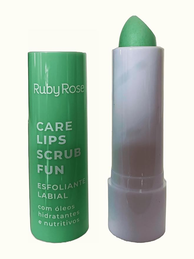 RUBY ROSE COSMETICS - EXFOLIANTE LABIAL CARE LIPS FUN MINT FEVER, exfoliante labial en barra, tiene aceites hidratantes y nutritivos!!