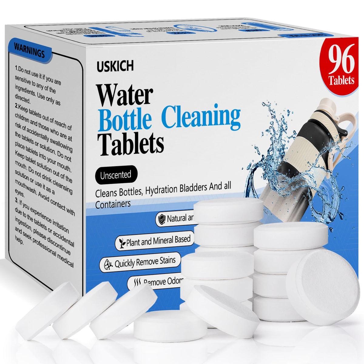 96Pack Water Bottle Cleaning Tablets (96 Count)